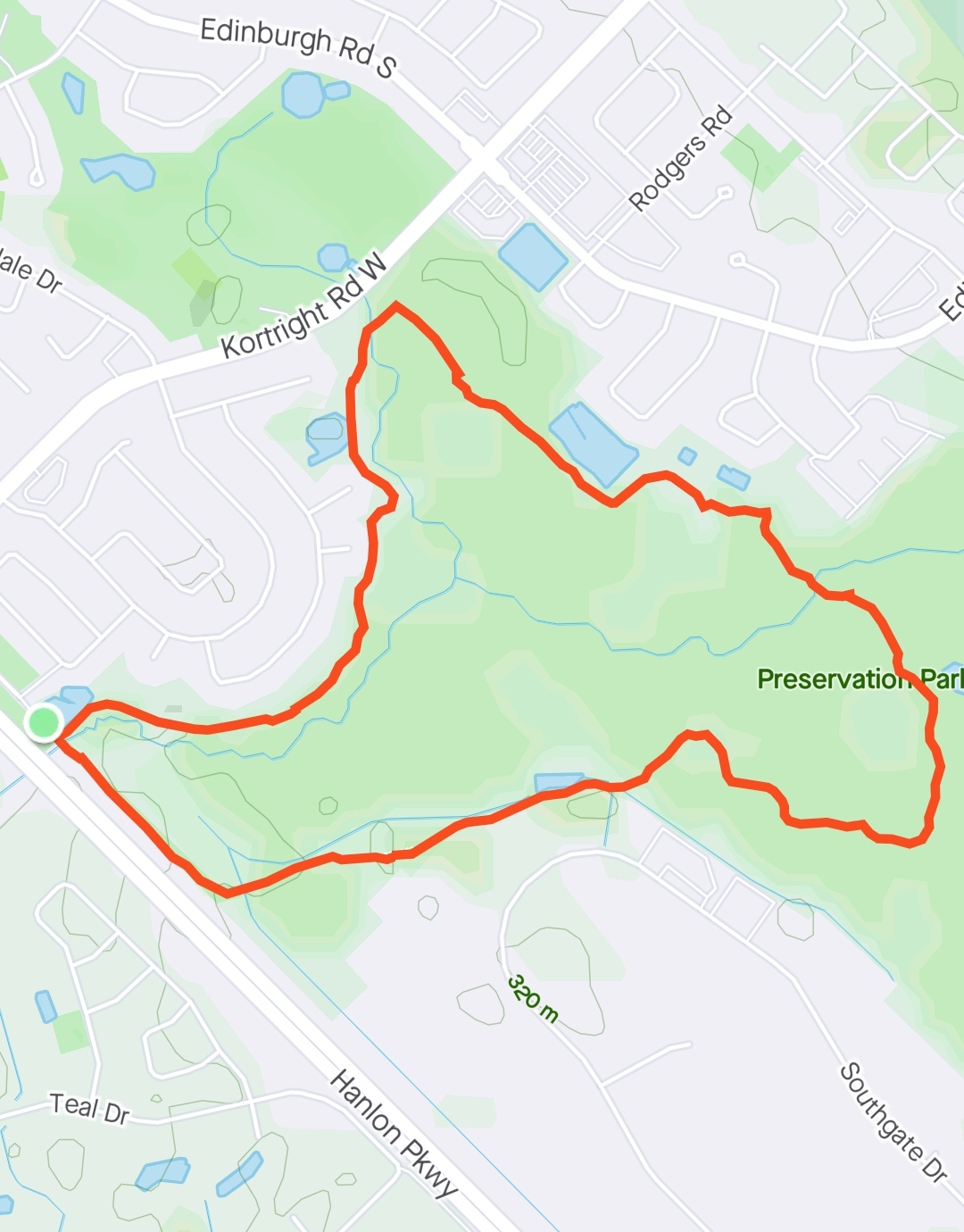 Preservation Park Trails: 5K Route