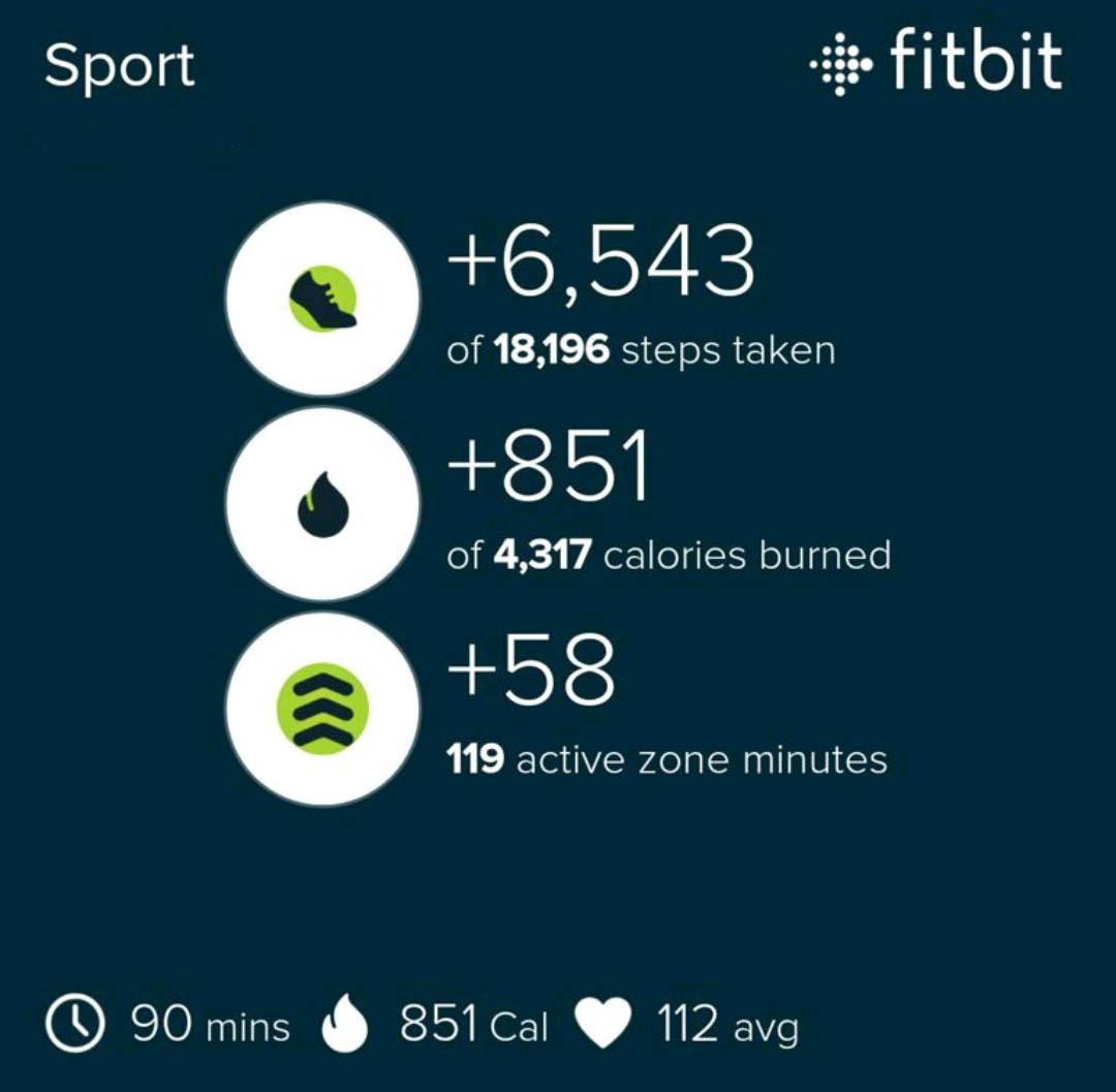 Exhibition Park Tennis - FItbit Tracking Activity